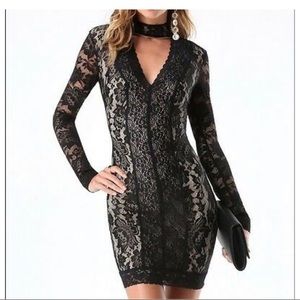 Bebe black lace dress, size small